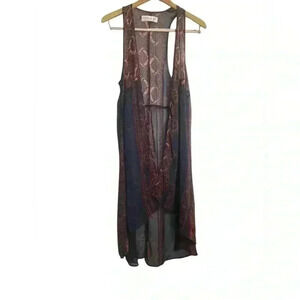 Abercrombie & Fitch Sleeveless Sheer Duster Overlay Boho‎ Chic Fairy Grunge OS